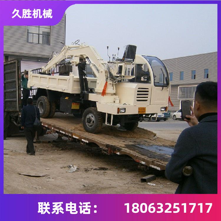 拉土专用随车挖掘机 挖掘运输一体机 园林工程随车挖 久胜机械