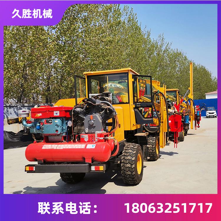 自动液压打桩机 公路护栏打桩钻孔 护栏液压打桩机 久胜机械