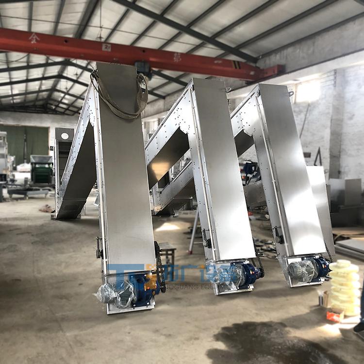 速冻香菇斗式提升机无污染不锈钢链条转斗输送机称重包装机配套设备