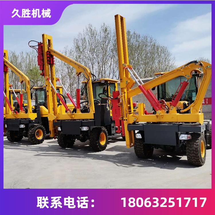 自动液压打桩机 护栏压桩机 护栏安装打桩机 久胜机械
