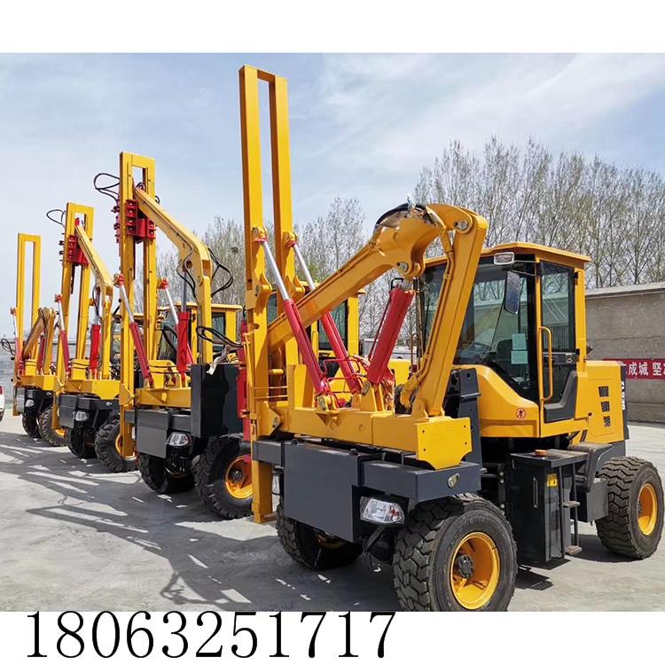 公路护栏液压打桩机 打拔钻一体机 高速护栏打桩机 久胜机械