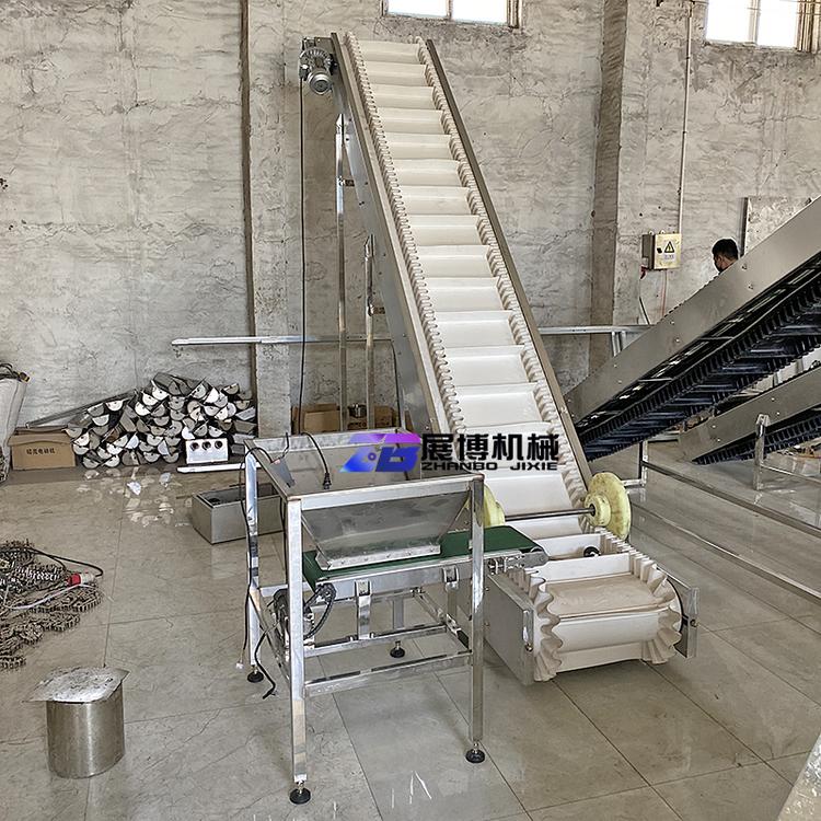 密封防滑挡板式输送机碧螺春皮带爬坡流水线Z字型裙边挡板提升机厂家