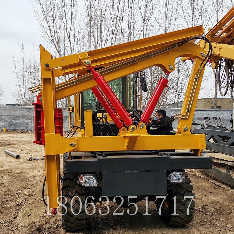公路护栏立柱打桩机 护栏压桩机 波形护栏打桩机 久胜机械
