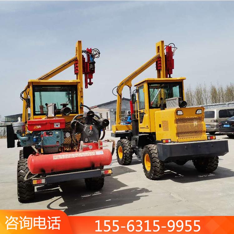 液压护栏打桩机 公路护栏钢管桩打压机 高速公路护栏打桩机 久胜机械