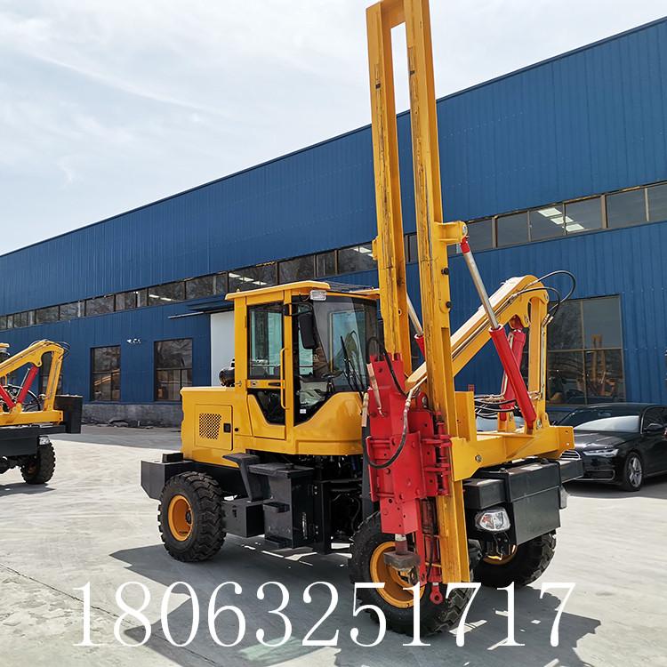 公路护栏打桩机 护栏打拨钻一体机 公路护栏立柱打桩机 久胜机械