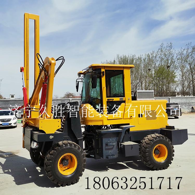 全液压公路护栏打桩机 护栏打拔钻一体机 波形护栏打桩机 久胜机械