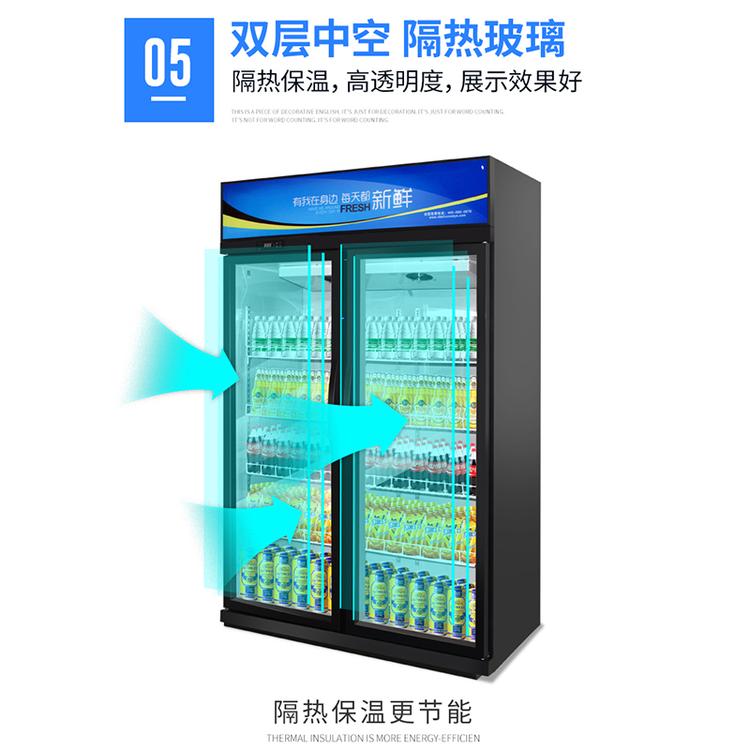 双门啤酒柜 啤酒冷藏展示柜 立式饮料冷藏展示柜 酷鲁泽支持定制
