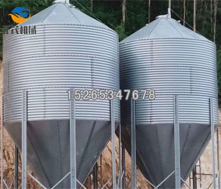 养殖镀锌板料塔厂家    畜牧养殖料塔   专业技术价格优惠