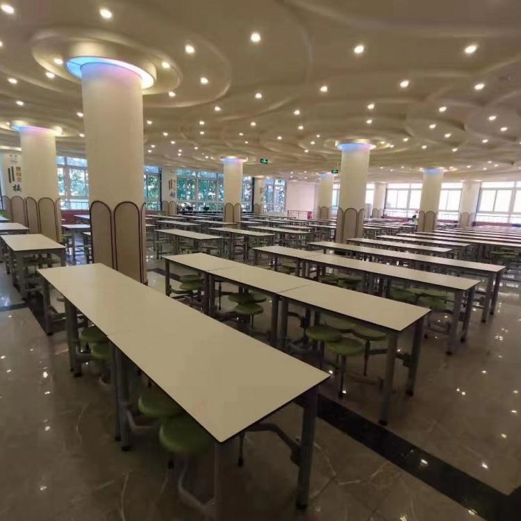 大型医院部队 学校学生员工连体餐桌椅 不锈钢餐桌椅