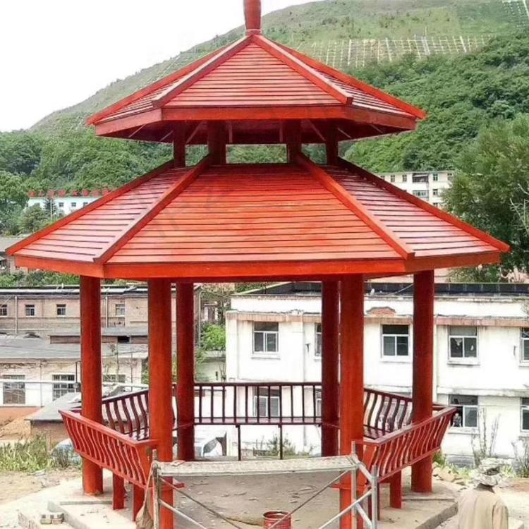 防腐木六角凉亭 防腐木凉亭定制 亚森厂家直销 质优价廉