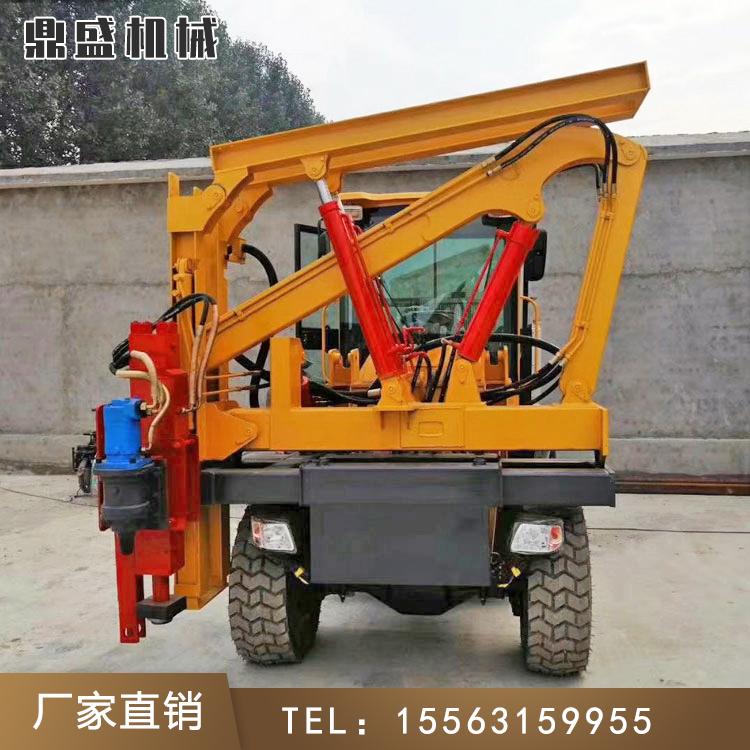 高速护栏打桩机 打桩拔桩一体机 自动挡护栏打桩机 久胜机械