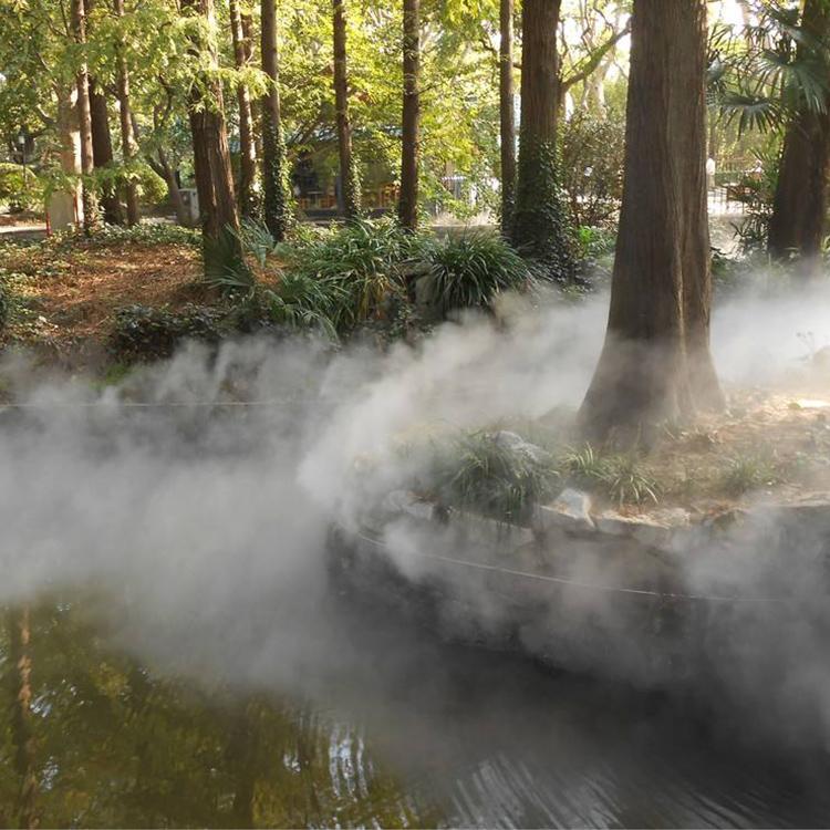 全自动喷淋造雾 机料场喷雾降尘 系统雾森人造雾  东方水景优质供应商