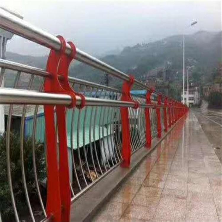 厂家定制梁柱式桥梁隔离防撞栏_防撞栏_不锈钢304复合管桥梁护栏