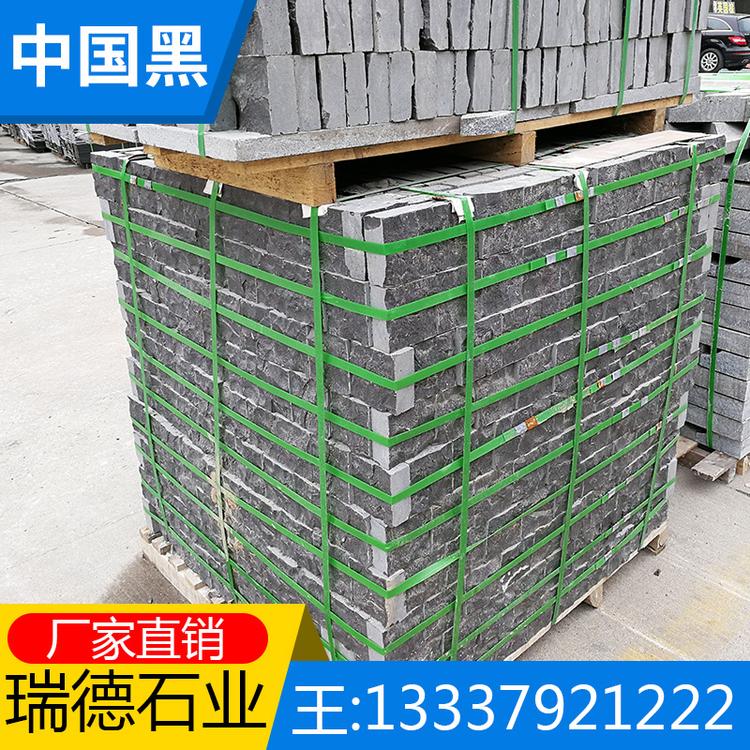 外墙干挂地铺石材线条厂家直销中国黑花岗岩抛光面中国黑光面挂墙石材芝麻黑火烧面板材