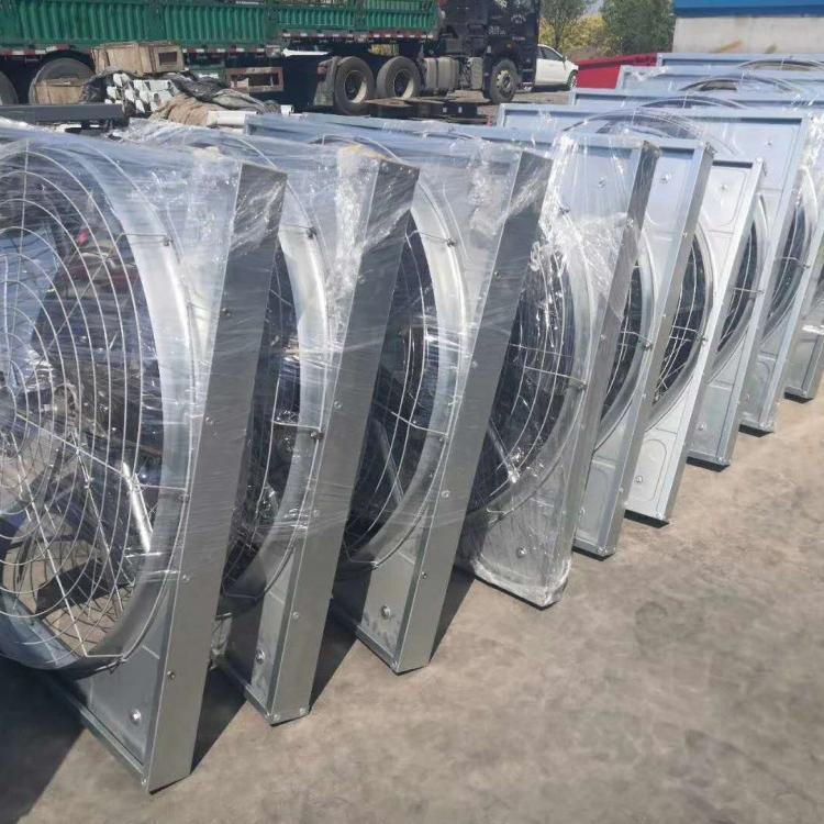 源头工厂 山东多面体直供悬挂式牛舍风机 降温散热牛舍负压风机