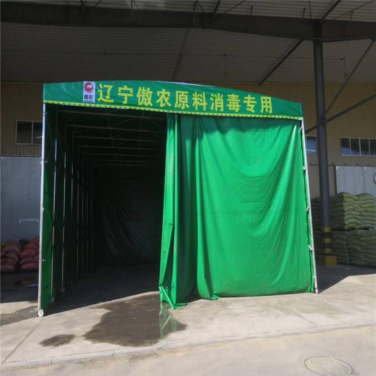 大型移动推拉蓬雨棚遮阳棚折叠伸缩式活动仓库户外防雨大排档帐篷