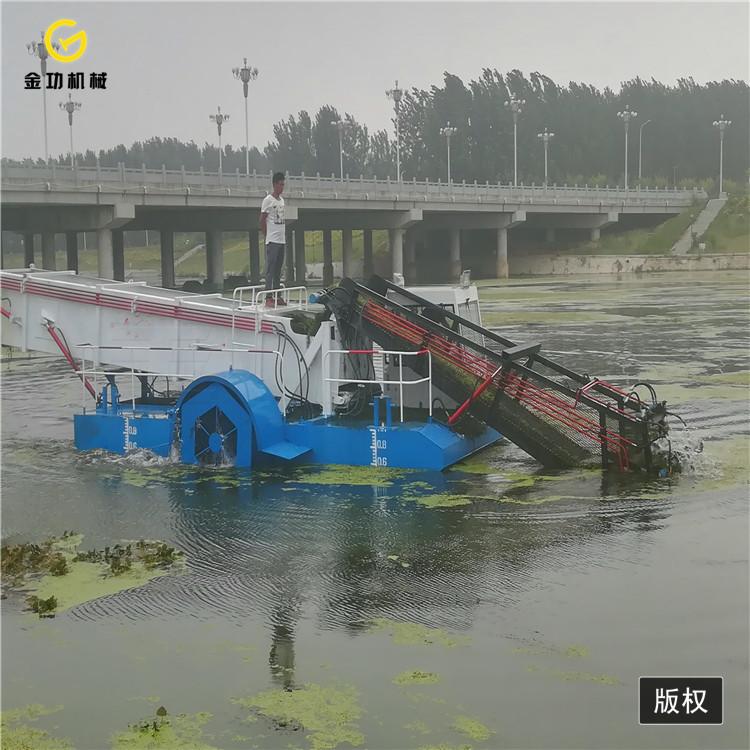江苏小型割草船  半自动水葫芦打捞船  碎草船