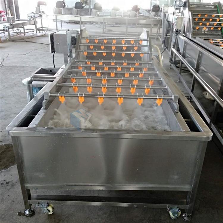 白菜切配清洗机价格 油菜漂烫冷却生产线 果蔬深加工流水线图片
