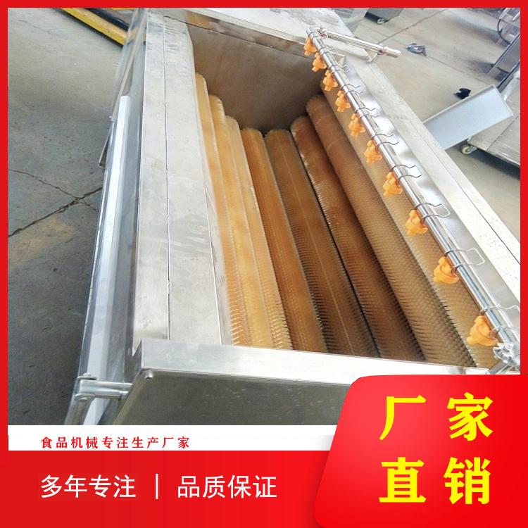 供应不锈钢牛蒡毛辊清洗机 牛蒡根茎泥土清洗机 牛蒡子药材根去皮清洗设备厂家