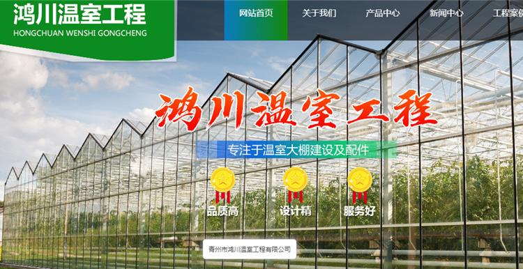 大棚日光温室 鸿川建设日光温室 普通日光温室价格 镀锌日光温室