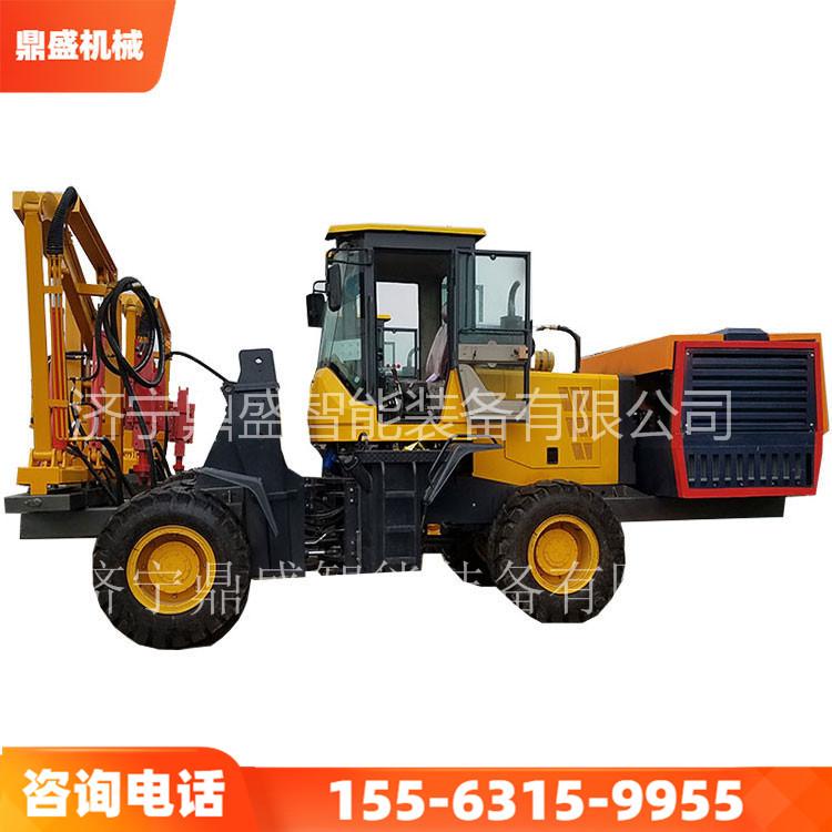 建筑用护栏打桩机 公路立柱打桩机 车载式护栏打桩机  久胜机械
