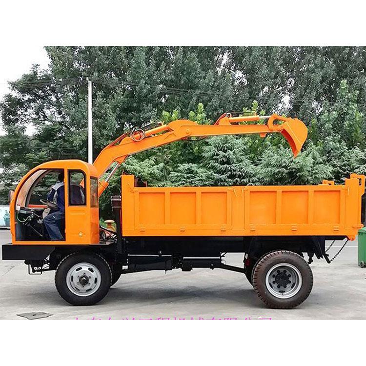 车载挖机随车挖 自卸式运输随车挖 四轮挖装一体机 久胜机械