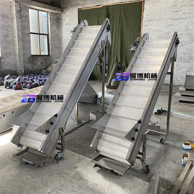 专业生产爬坡流水线板栗小型皮带上料机传送带包装机配套爬坡输送机