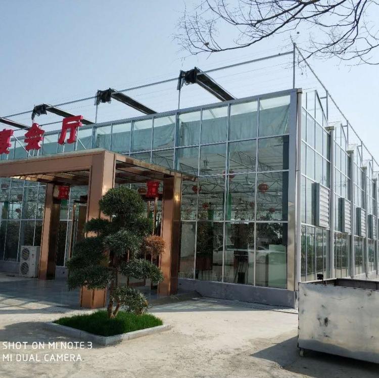鋆成兴达直供新型连栋玻璃温室 现代化智能玻璃温室大棚