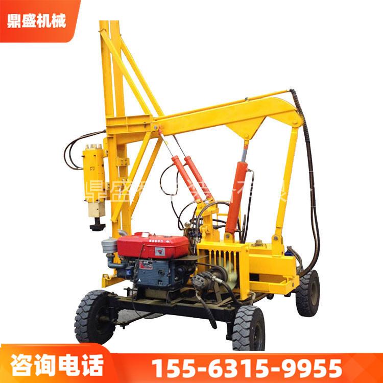 小四轮车载式护坡护栏打桩机 全自动汽油护栏打桩机 久胜机械