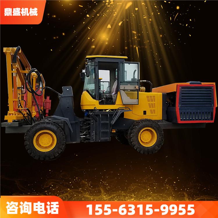 波形高速公路护栏打桩机 小四轮打拔一体机 汽油压桩机 久胜机械