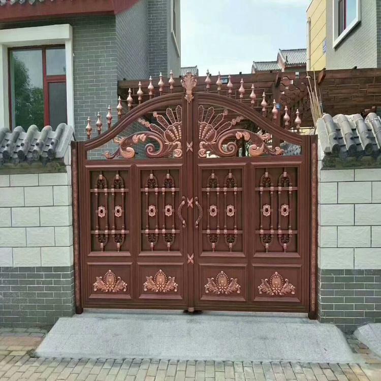 铝艺大门 隆贸金属  庭院铝艺大门 别墅铝艺大门
