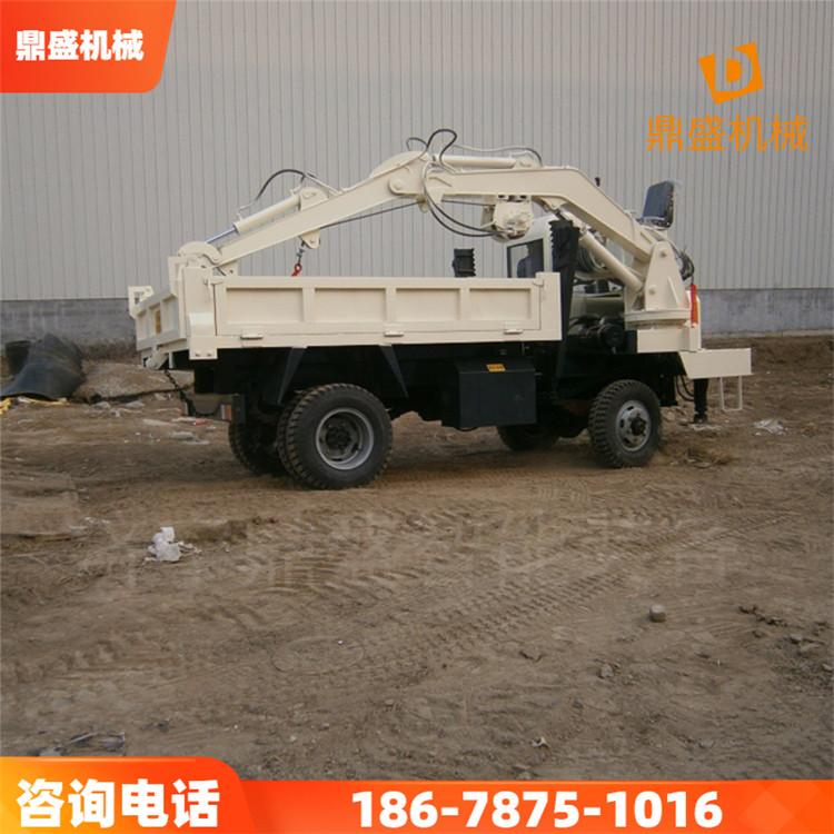 四轮挖装一体机随车挖 自卸式挖掘机 四驱农用挖掘运输车 久胜机械