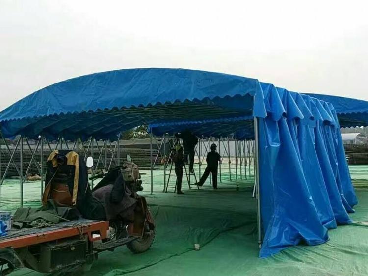 推拉棚活动棚遮阳棚厂家供应可移动雨棚推拉式雨棚推拉棚