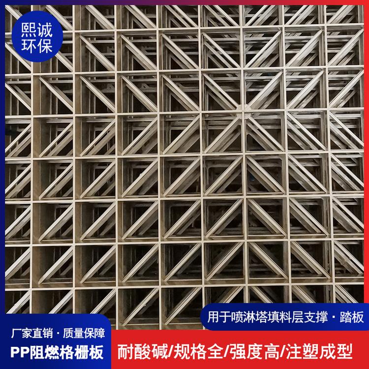 熙诚环保喷淋塔废气净化塔支撑格栅板PPs阻燃网格板  PP填料格栅板