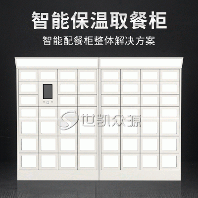 天津智能外卖取餐柜小区外卖配送柜学校微信扫码智能外卖加热保温消毒柜食堂智能配餐柜世凯众源厂家直销
