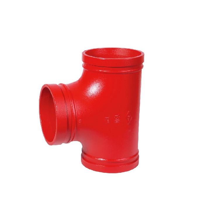 迈克沟槽国标红漆异径三通（中大） P130R