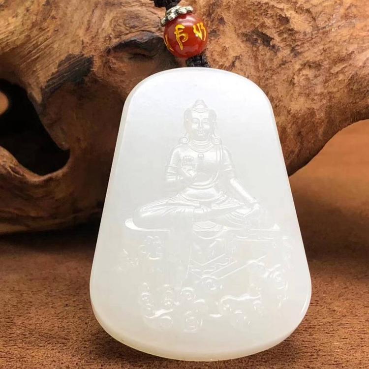 ️羊脂玉 新疆玉 新疆和田玉籽料 招财菩萨 羊脂菩萨 羊脂观音