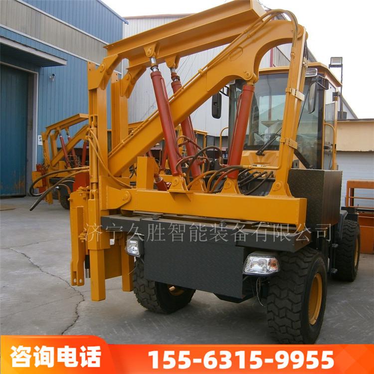 小四轮车载式轮式护栏打桩机 建筑用立柱护栏打桩机 久胜机械