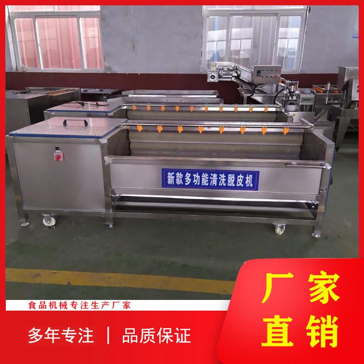 多功能根茎类蔬菜清洗机厂家直销 软硬毛刷毛辊清洗机 毛刷去皮机自动出料