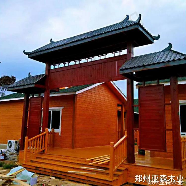 古建防腐木门楼 古建防腐木门楼定制 款式多样 欢迎选购