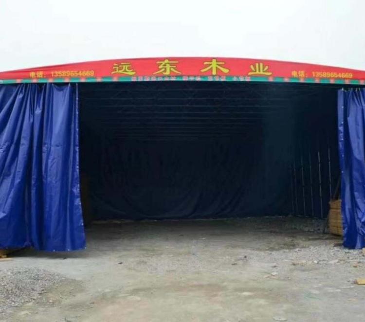 推拉棚 户外移动推拉篷 大型物流推拉篷 潍坊工厂折叠伸缩雨棚