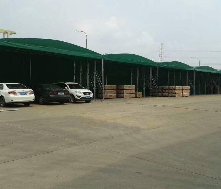 厂家测量定做烧烤棚 户外推拉雨棚 电动伸缩帐篷 物流遮阳棚
