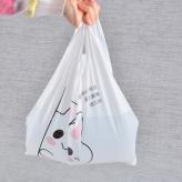 水果店零食店外卖打包袋塑料袋 笑脸袋水果背心方便袋  来图定制