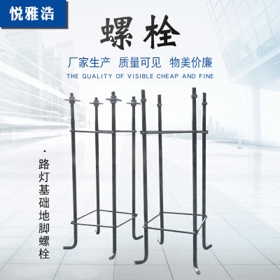 碳钢4.8级材质本色地脚预埋件 国标m12建筑配件伞把地脚螺栓 现货