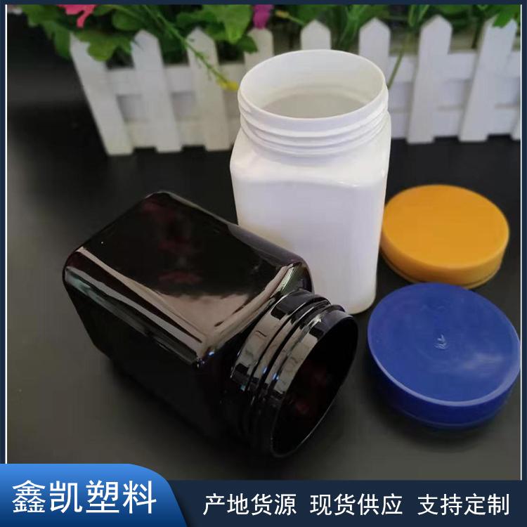 现货供应 铝盖蜂蜜瓶 一斤装蜂蜜瓶 方形塑料瓶 花茶罐储物罐