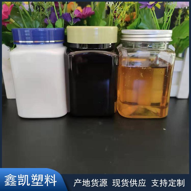 现货供应 350ml方形蜂蜜瓶 一斤蜂蜜瓶 蜂蜜罐 塑料蜂蜜瓶