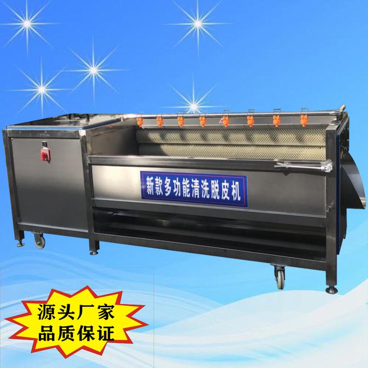 304不锈钢蔬菜毛辊清洗机价格 贝类毛辊清洗机 根茎类蔬菜毛辊清洗机