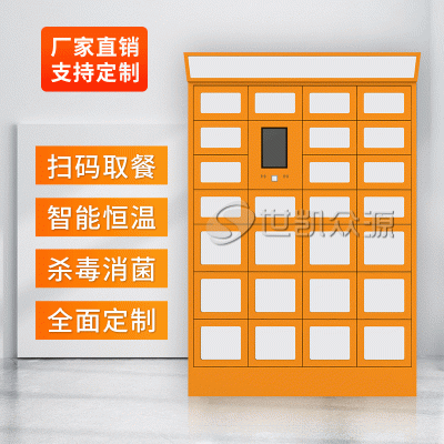 广州智能外卖取餐柜小区学校写字楼微信系统智能外卖加热保温消毒柜美团外卖配送柜食堂配餐柜世凯众源厂家直销