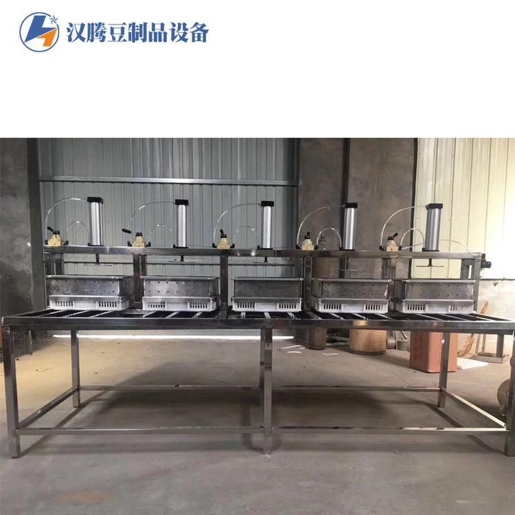 豆腐压榨成型机定制_气动豆腐成型机_五盒定制不锈钢模具_