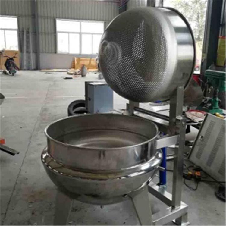 诸城富彬自动翻转出料煮锅 翻筐蒸煮锅 可倾斜夹层锅 自动出料煮锅